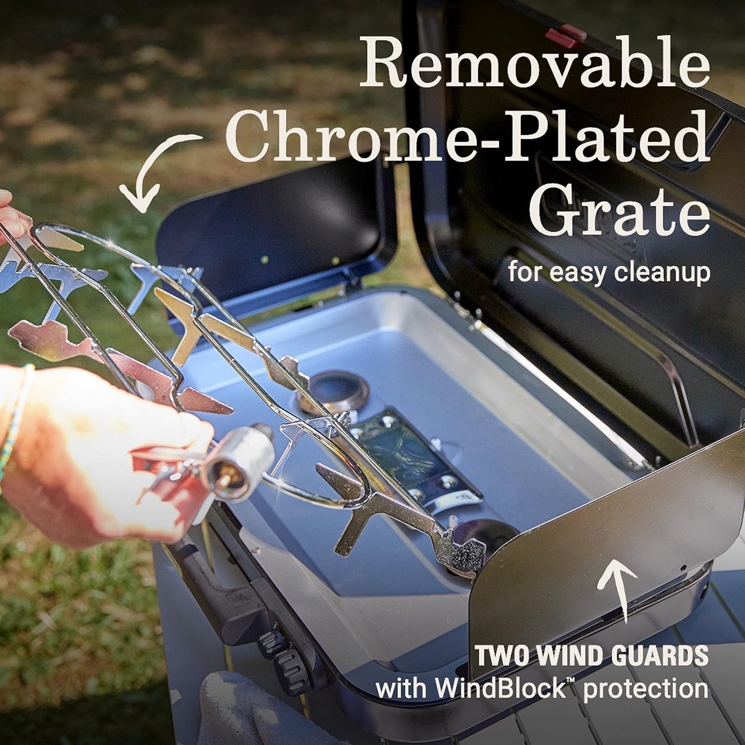 Coleman Classic 3-Burner Propane Camping Stove, Portable Camp Stove with 3 Adjustable Burners & Push-Button Instant Ignition, 28,000 BTUs for Camping, Tailgating, Grilling, BBQs, & More