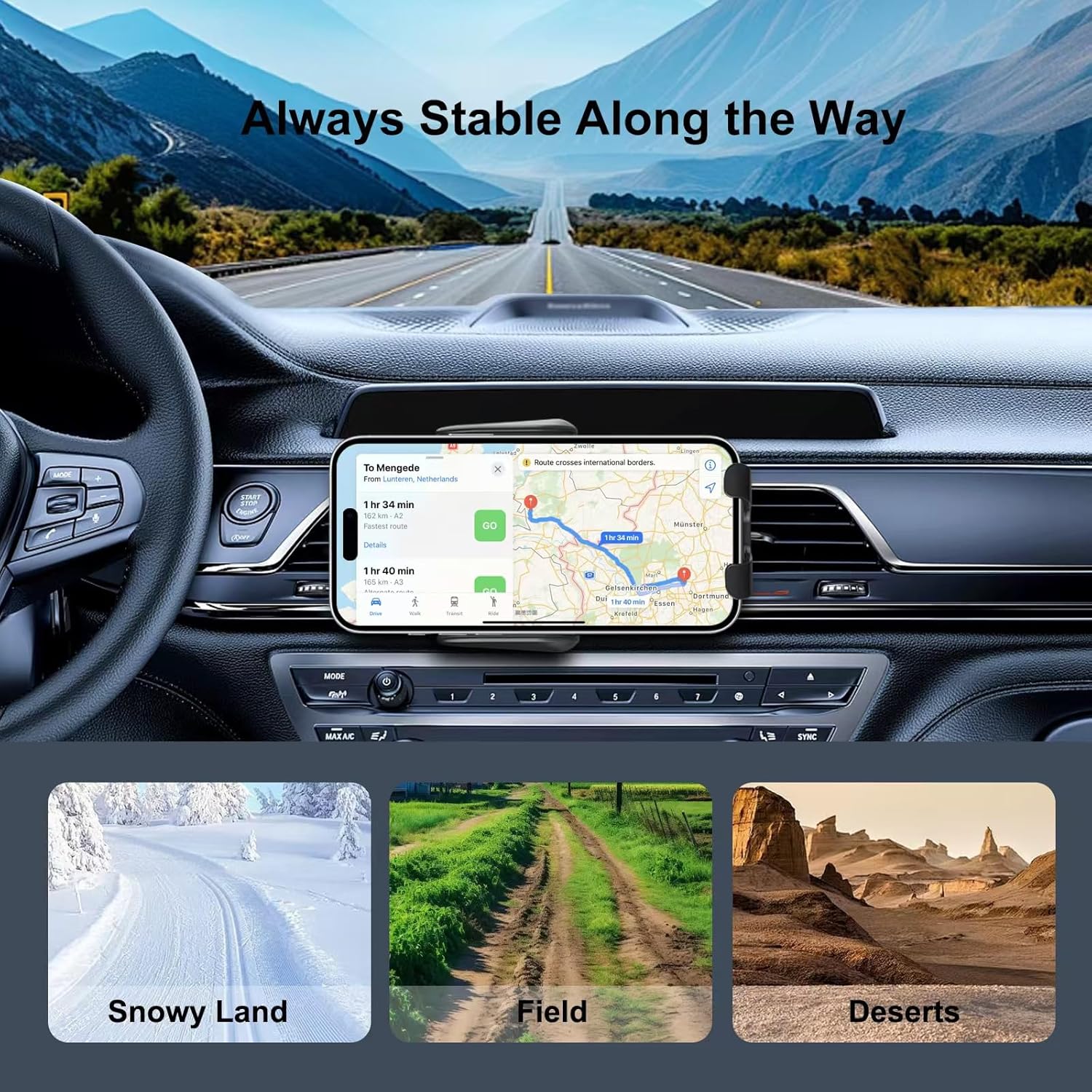 Wireless Car Charger Mount,MAX 15W Qi Fast Charger, Wireless Car Charger Air Vent, Automatic Clamping Phone Holder for iPhone 13/12/11//XS/XR/8, Samsung S22/S21/S20/Note 20, etc (Blue)