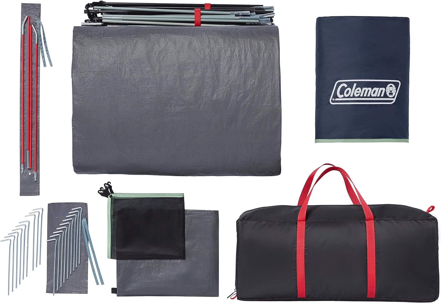 Coleman Skydome XL Family Camping Tent, 8/10/12 Person Dome Tent with 5 Minute Setup, Includes Rainfly, Carry Bag, Storage Pockets, Ventilation, and Weatherproof Liner, Blue Nights