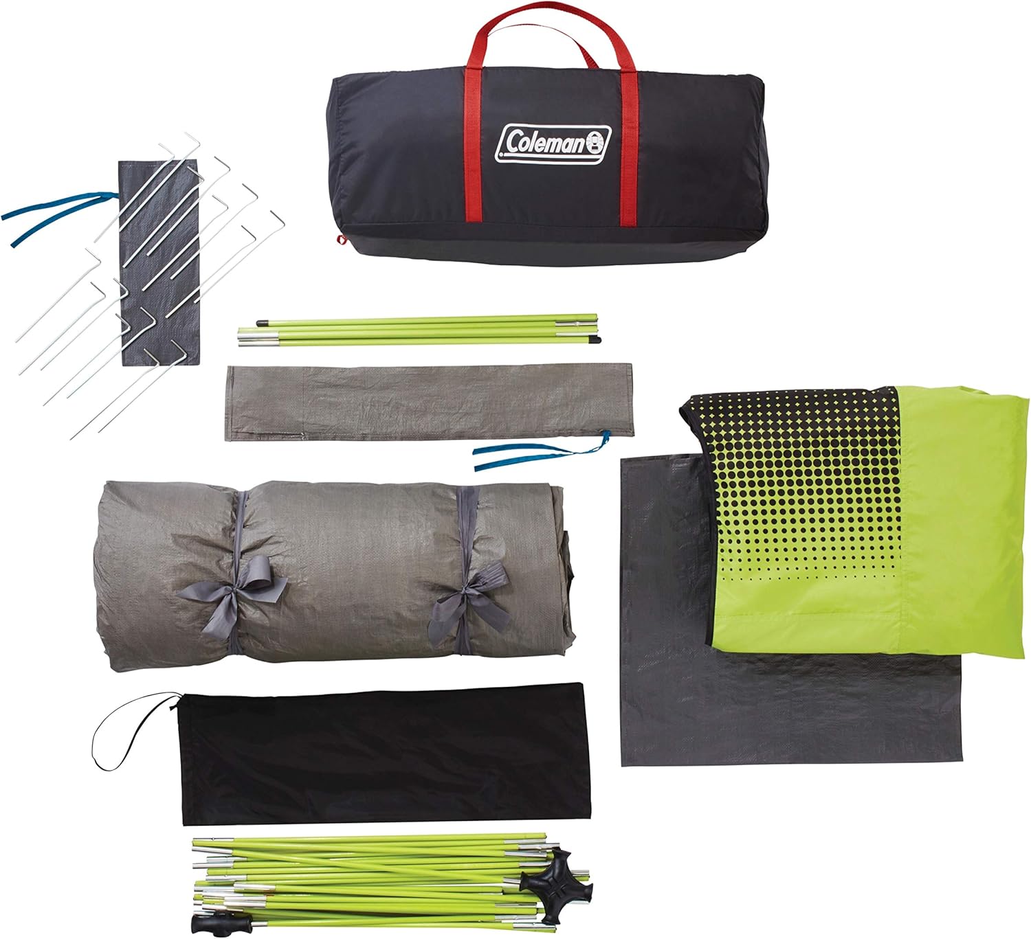 Coleman Carlsbad Dark Room Camping Tent with Screened Porch, 4/6 Person Tent Blocks 90% of Sunlight and Keeps Inside Cool, Weatherproof Tent with Easy Setup and Screened-In Porch