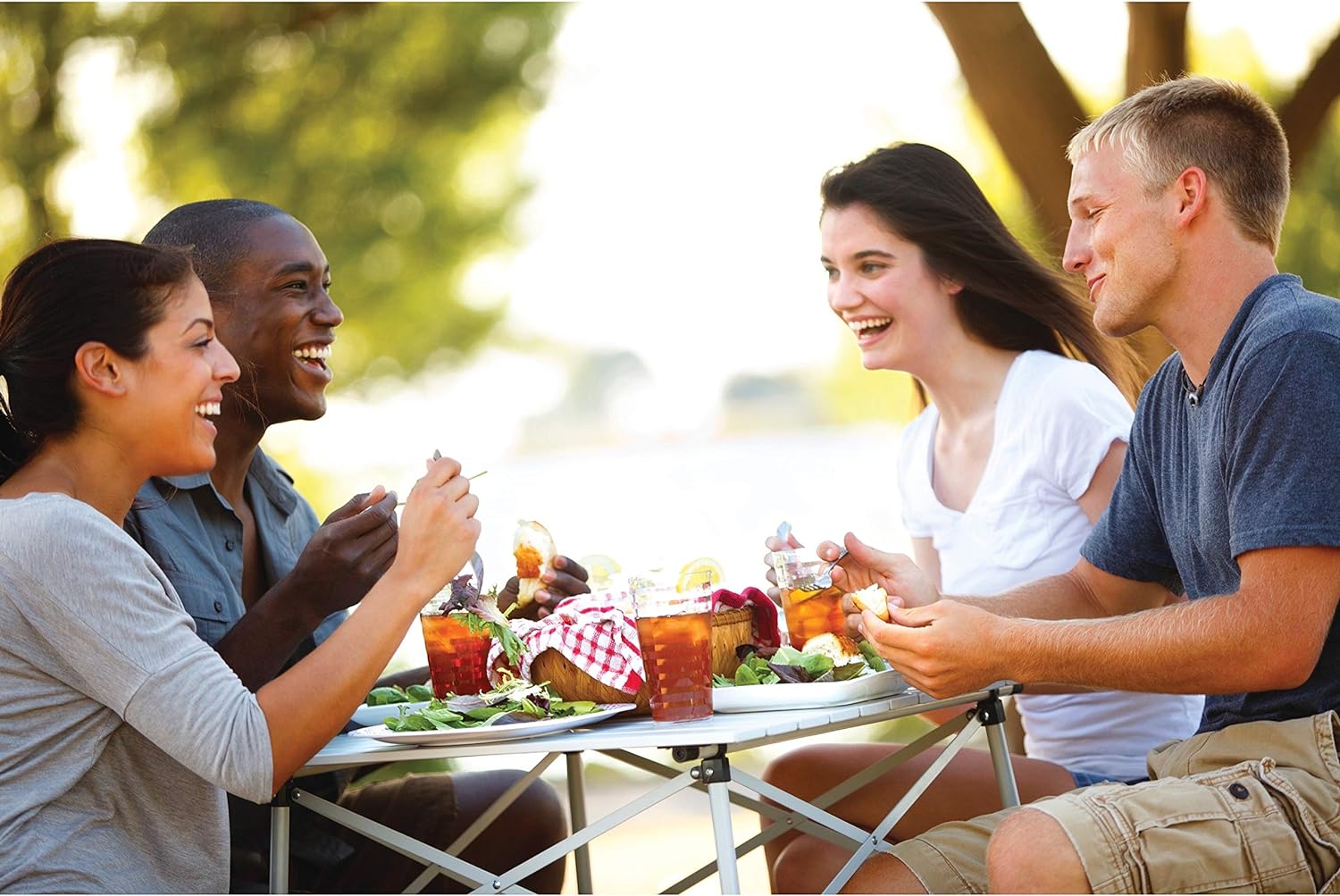 Coleman Outdoor Compact Folding Table, Sturdy Aluminum Camping Table with Snap-Together Design, Seats 4 & Carry Bag Included; Great for Camping, Tailgating, Grilling, & More