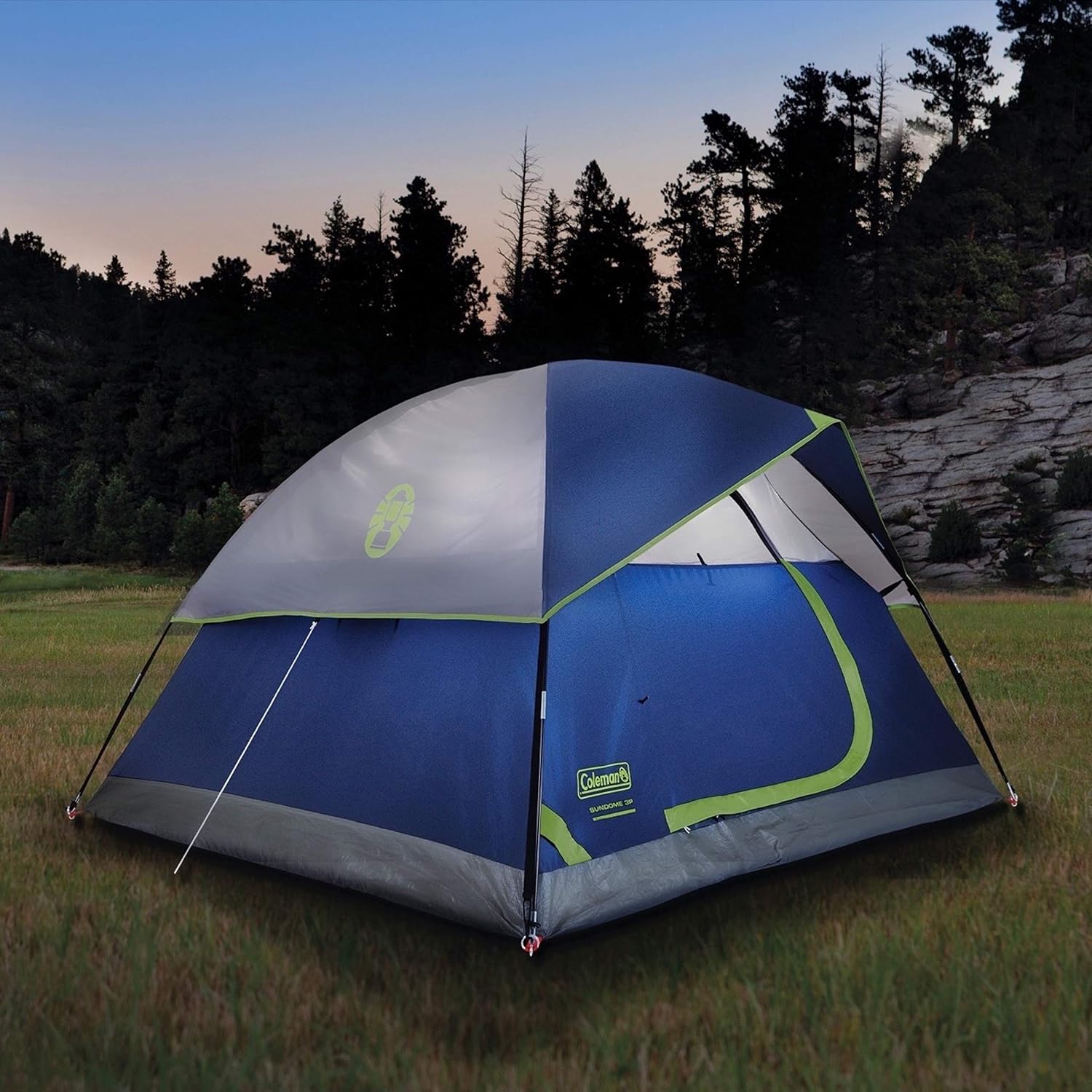 Coleman Sundome Camping Tent, 2/3/4/6 Person Dome Tent with Snag-Free Poles for Easy Setup in Under 10 Mins, Included Rainfly Blocks Wind & Rain, Tent for Camping, Festivals, Backyard, Sleepovers