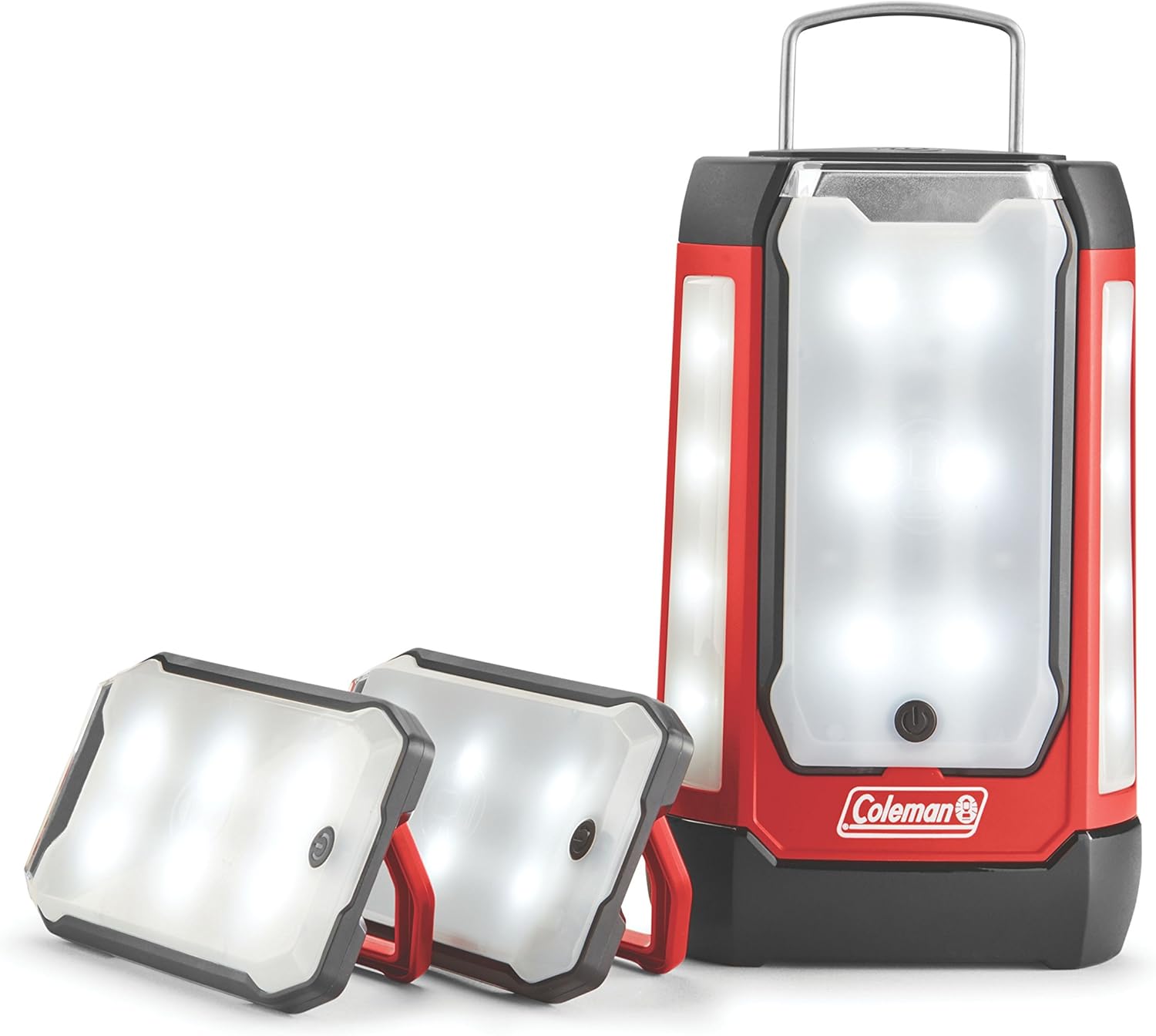 Coleman Multi-Panel Rechargeable LED Lantern, Water-Resistant Lantern with Removable Magnetic Light Panels, Built-In Flashlight, & USB Charging Port; Great for Camping, Hunting, Emergencies, & More