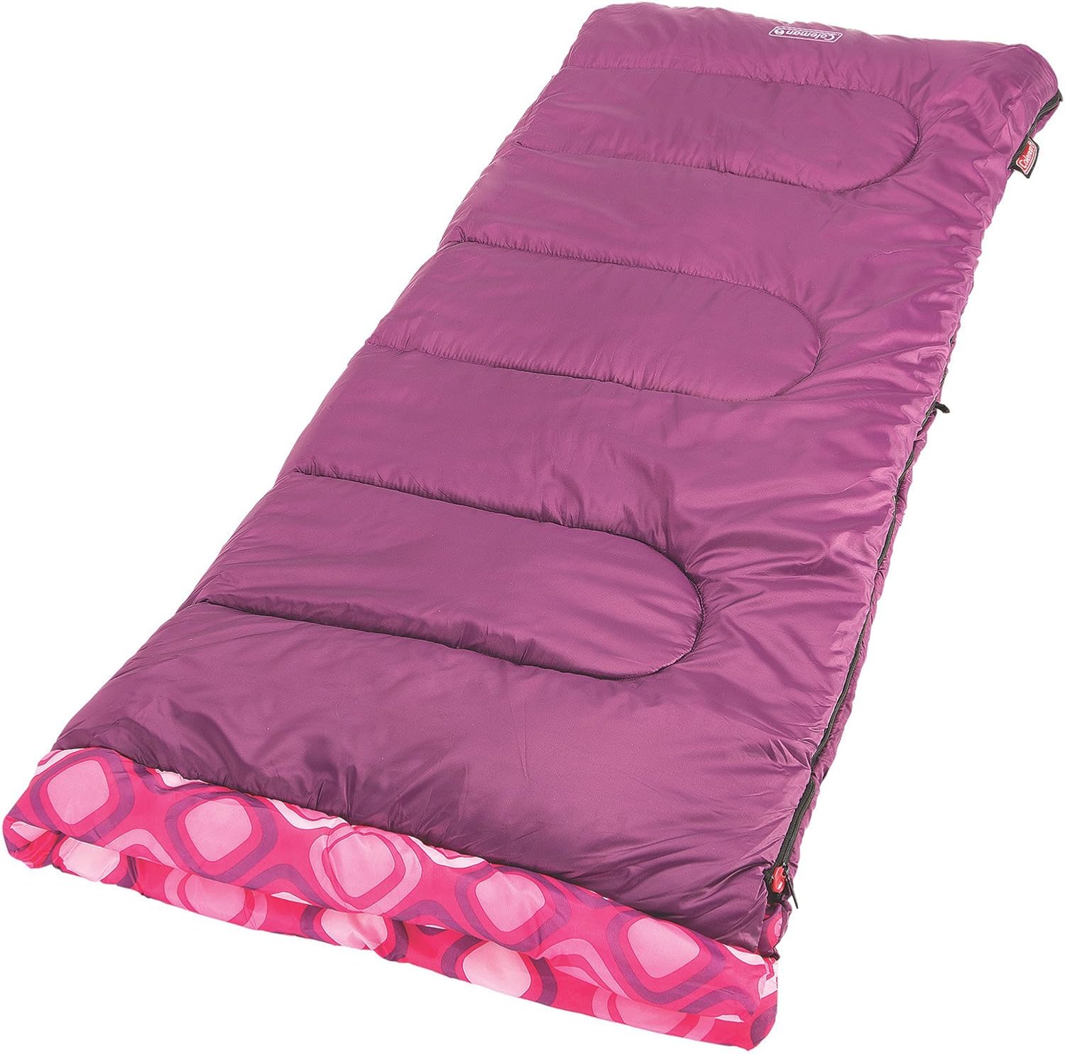 Coleman Kids 45°F Sleeping Bag, Comfortable Youth Sleeping Bag for Sleepovers & Camping, Fits Children up to 5ft 5in Tall, Lightweight and Warm Sleeping Bag for Indoor/Outdoor Use, Machine Washable