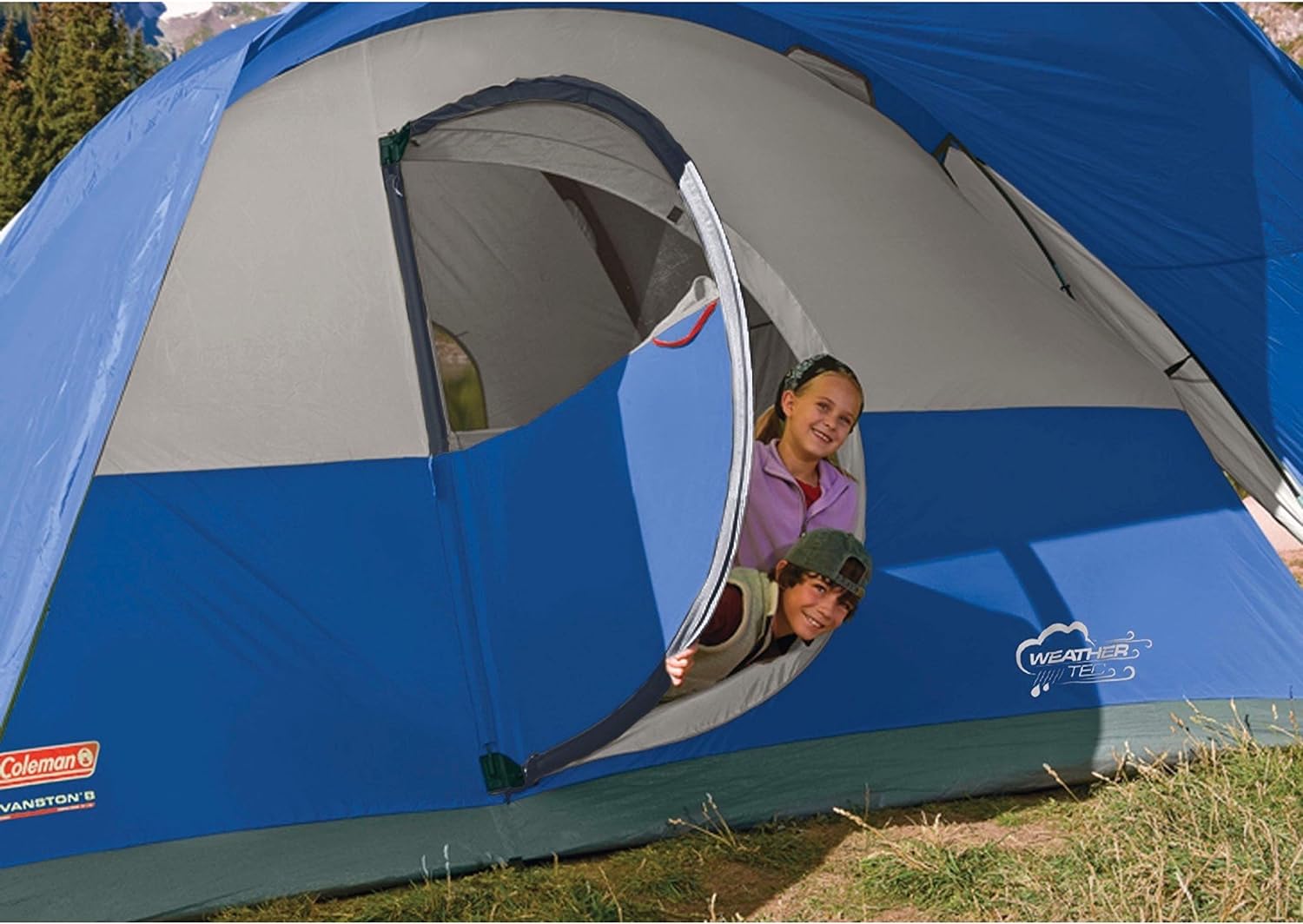 Coleman Montana Camping Tent, 6/8 Person Family Tent with Included Rainfly, Carry Bag, and Spacious Interior, Fits Multiple Queen Airbeds and Sets Up in 15 Minutes