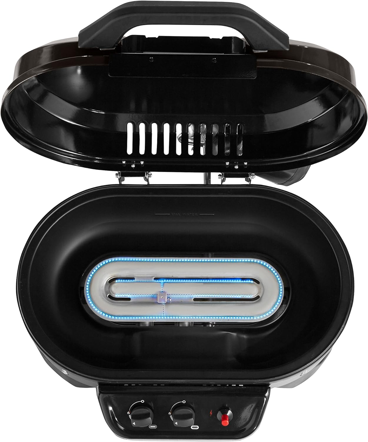 Coleman RoadTrip 225 Portable Tabletop Propane Grill, Gas Grill with 2 Adjustable Burners, Instastart Ignition, & 11,000 BTUs of Power for Camping, Tailgating, Grilling & More