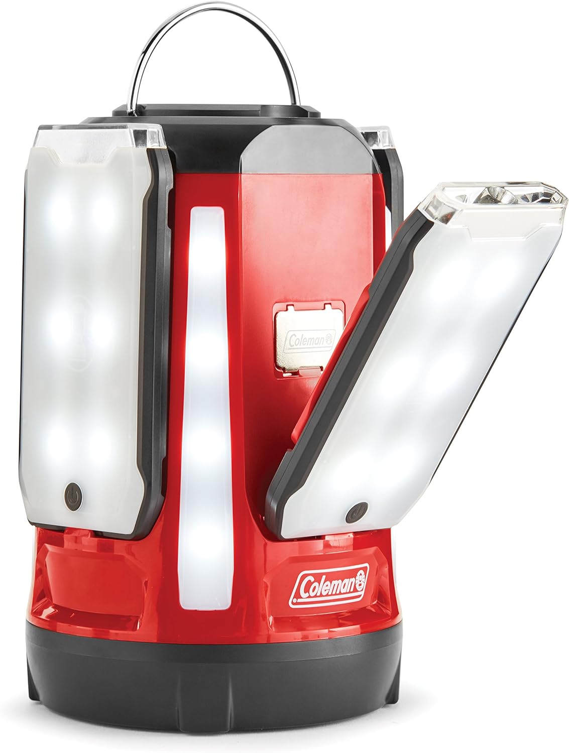 Coleman Multi-Panel Rechargeable LED Lantern, Water-Resistant Lantern with Removable Magnetic Light Panels, Built-In Flashlight, & USB Charging Port; Great for Camping, Hunting, Emergencies, & More