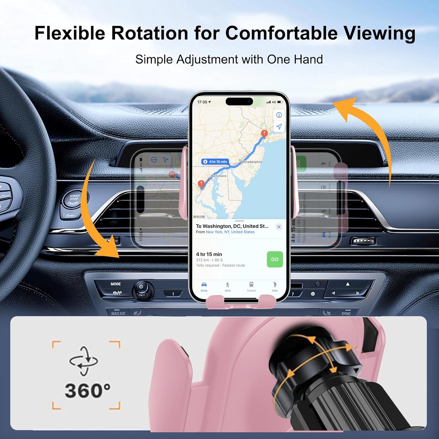 Wireless Car Charger Mount,MAX 15W Qi Fast Charger, Wireless Car Charger Air Vent, Automatic Clamping Phone Holder for iPhone 13/12/11//XS/XR/8, Samsung S22/S21/S20/Note 20, etc (Blue)