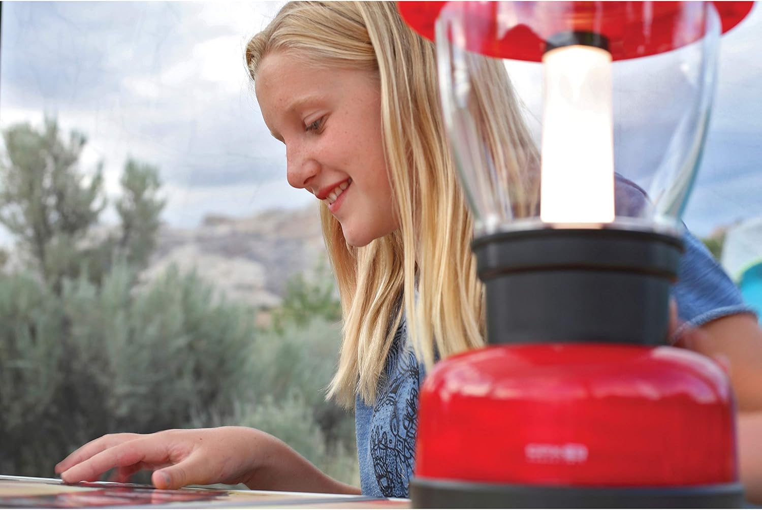 Coleman Personal LED Lantern with 4D Battery, Water and Impact-Resistant Lantern with Carry Handle Shines up to 700 Lumens, Lifetime LED Lights Never Need Replacing