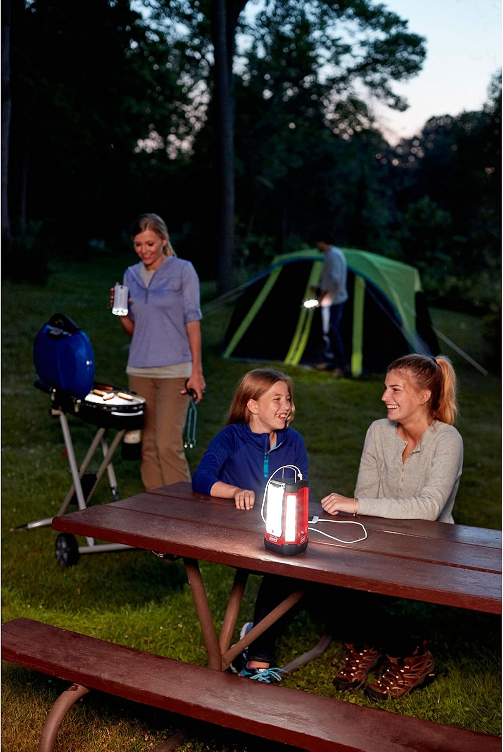 Coleman Multi-Panel Rechargeable LED Lantern, Water-Resistant Lantern with Removable Magnetic Light Panels, Built-In Flashlight, & USB Charging Port; Great for Camping, Hunting, Emergencies, & More
