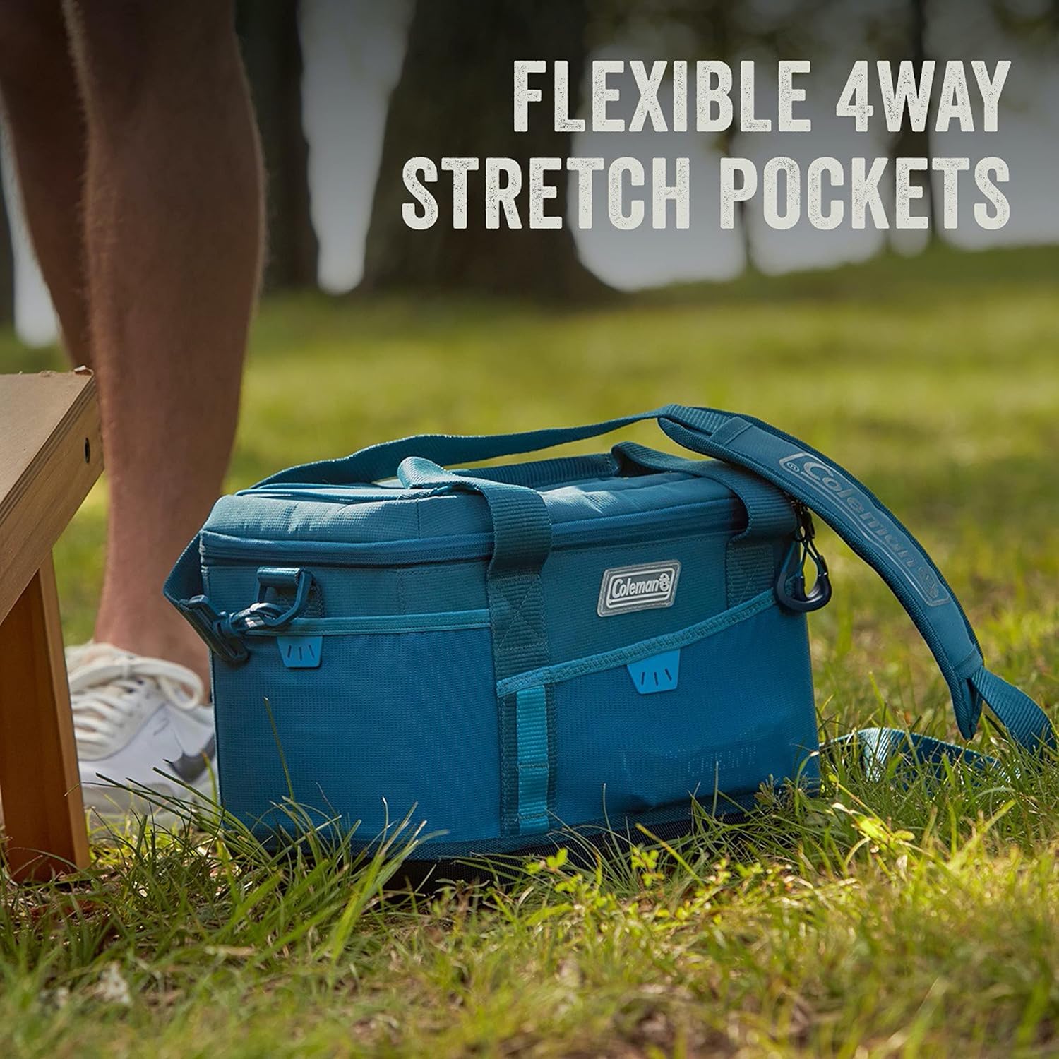 Coleman Sportflex Insulated Soft Coolers, Leakproof Portable 9/16/30/42 Can Capacity Coolers with Wheeled & Lunchbox Options, Great for Beach, Camping, Tailgating, Picnic, Boat, & More