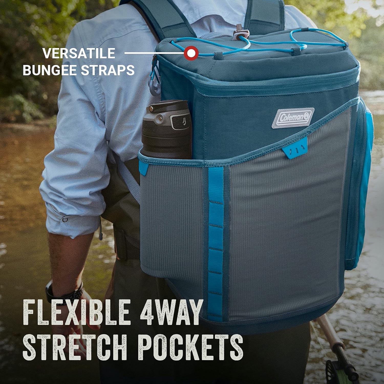 Coleman Sportflex Insulated Soft Coolers, Leakproof Portable 9/16/30/42 Can Capacity Coolers with Wheeled & Lunchbox Options, Great for Beach, Camping, Tailgating, Picnic, Boat, & More