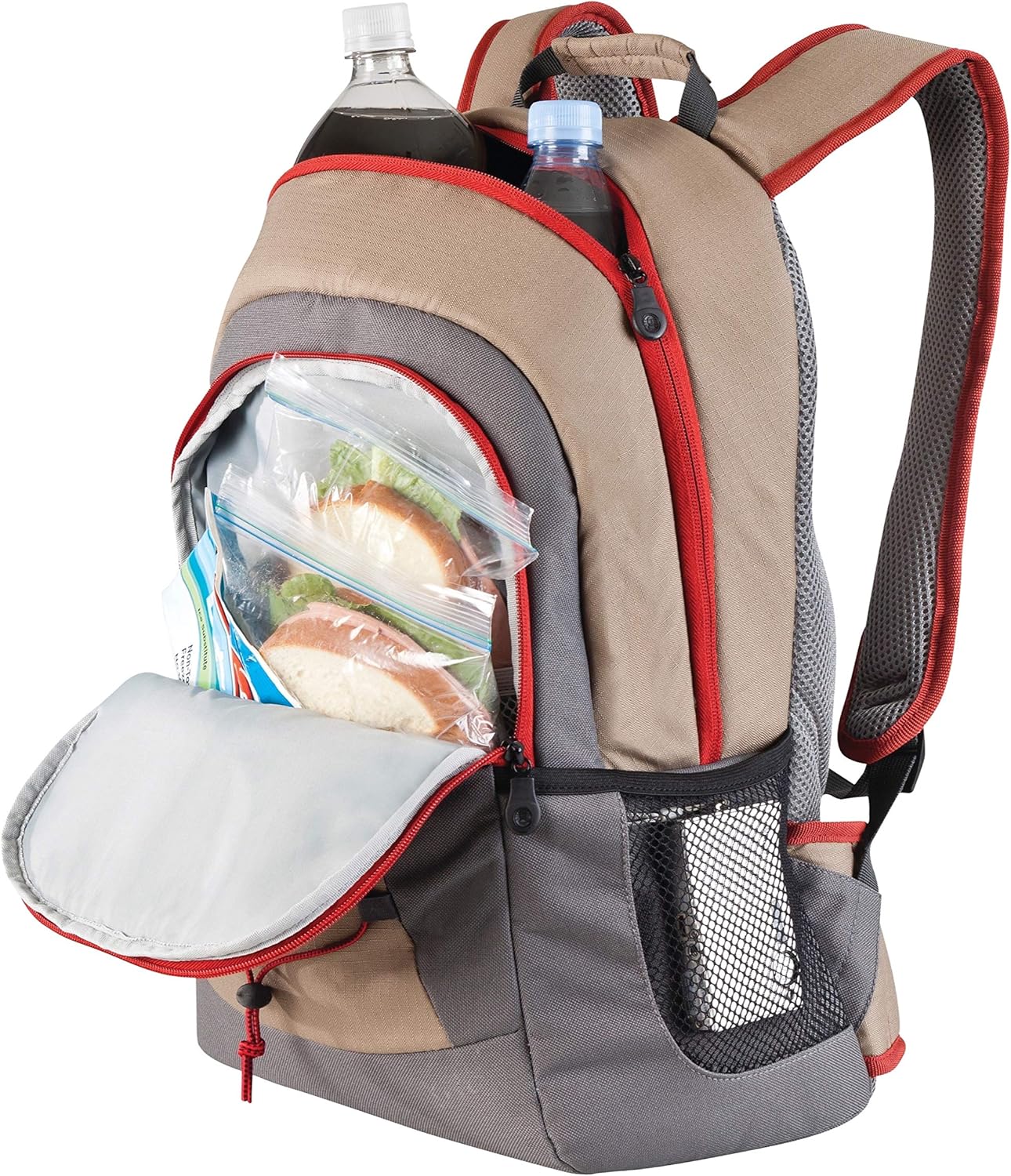 Coleman Chiller Backpack Cooler, Leak-Proof 28 Can Backpack Cooler with Ice Retention, Made with Recycled Materials