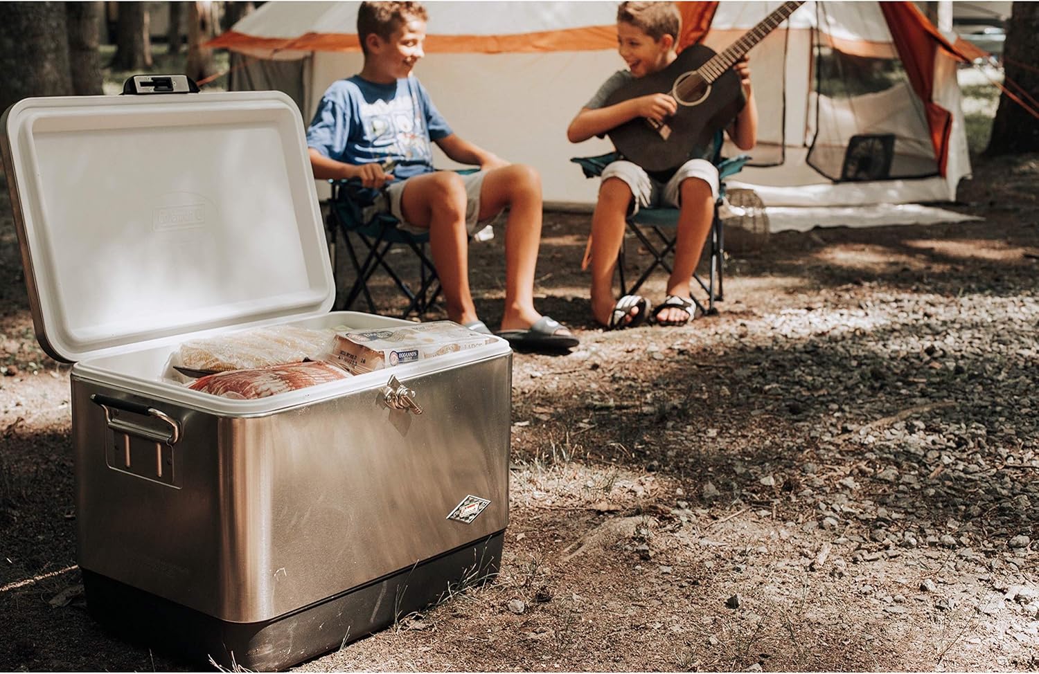 Coleman Cooler | Steel-Belted Cooler Keeps Ice Up to 4 Days | 54-Quart Cooler for Camping, BBQs, Tailgating & Outdoor Activities