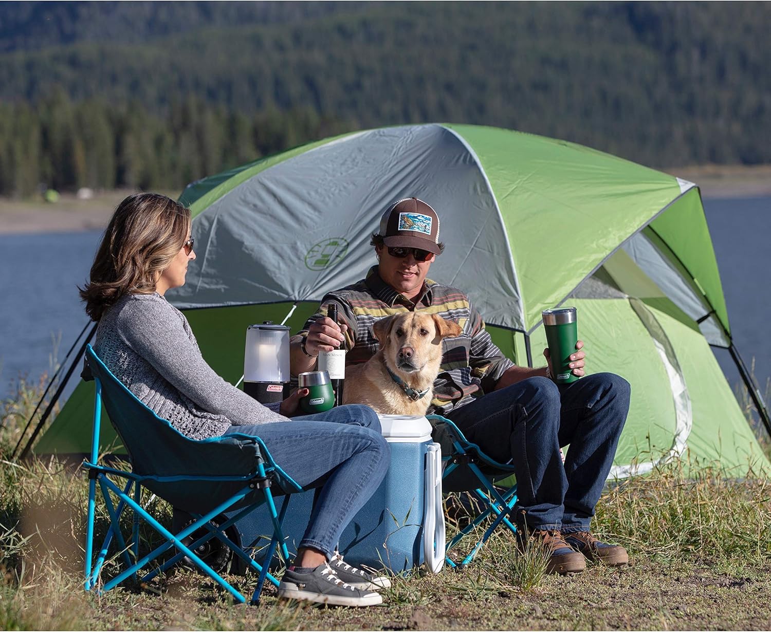 Coleman Sundome Camping Tent, 2/3/4/6 Person Dome Tent with Snag-Free Poles for Easy Setup in Under 10 Mins, Included Rainfly Blocks Wind & Rain, Tent for Camping, Festivals, Backyard, Sleepovers