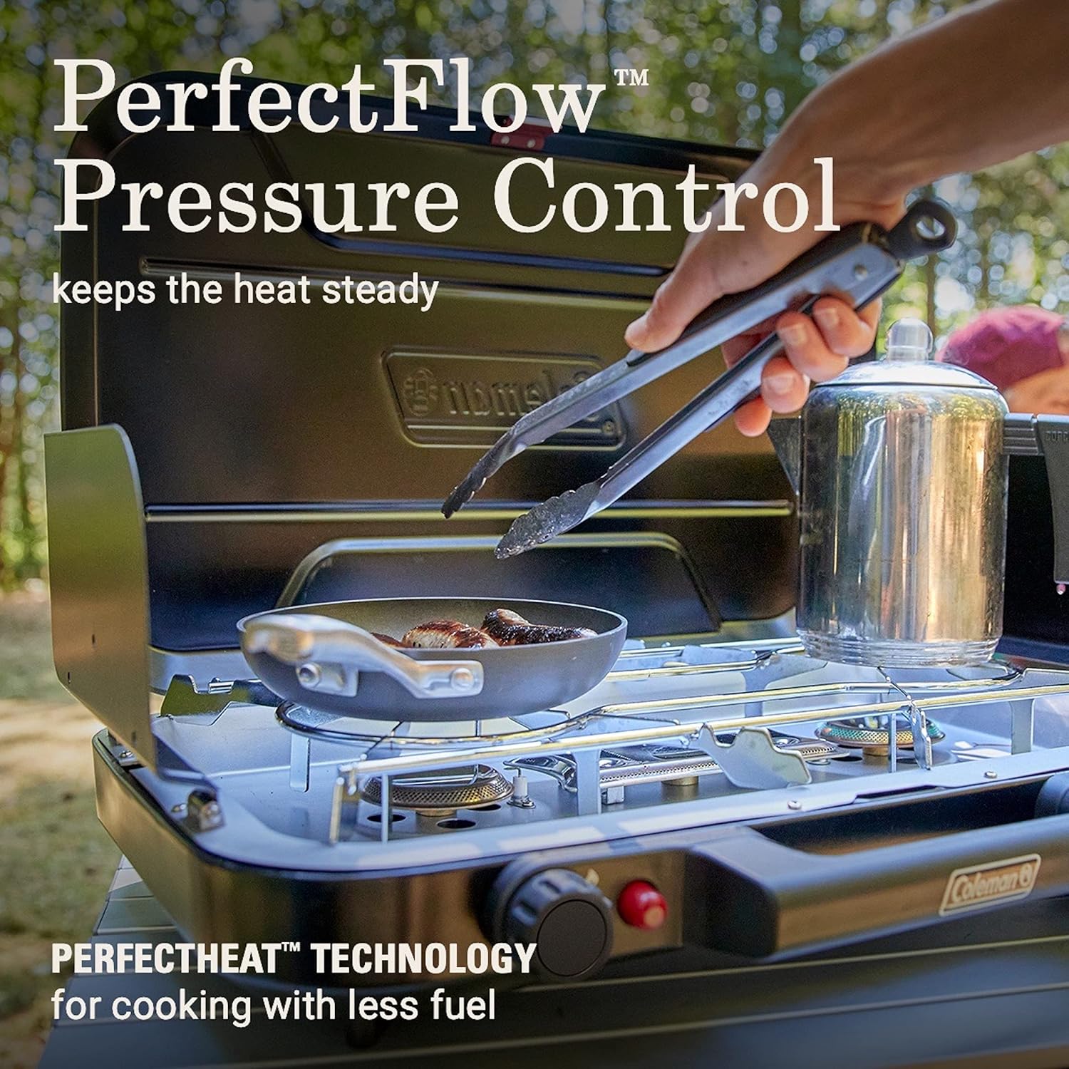 Coleman Classic 3-Burner Propane Camping Stove, Portable Camp Stove with 3 Adjustable Burners & Push-Button Instant Ignition, 28,000 BTUs for Camping, Tailgating, Grilling, BBQs, & More