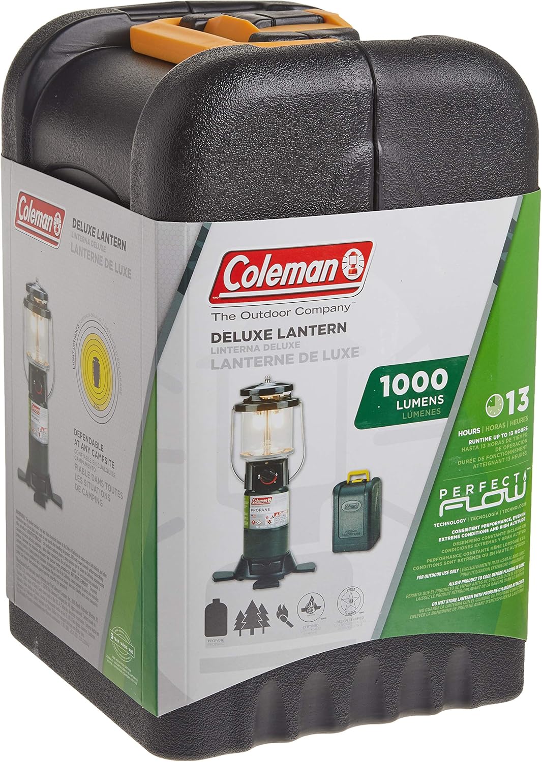 Coleman 2-Mantle Propane Lantern with Carry Case, 1000 Lumens Gas Lantern with Pressure Control, Adjustable Brightness, Mantles & Carry Case Included; Great for Camping, Emergencies, & Power Outages