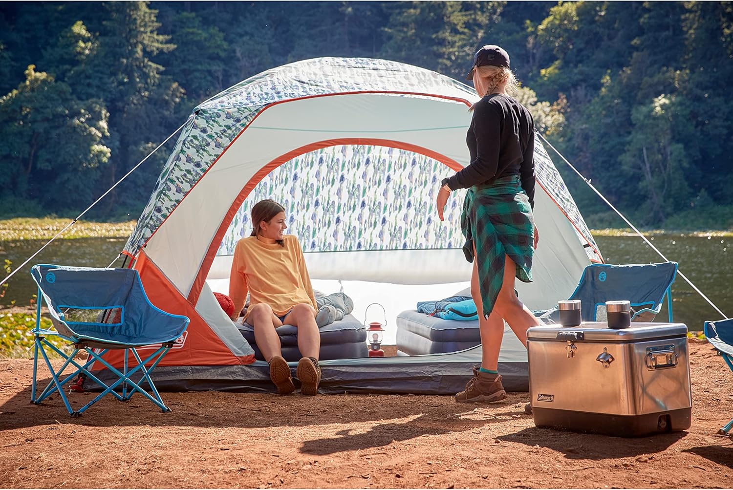 Coleman Skydome Camping Tent, 2/4/6/8 Person Weatherproof Tent with 5 Minute Setup, Includes Pre-Attached Poles, Rainfly, Carry Bag & Roomy Interior