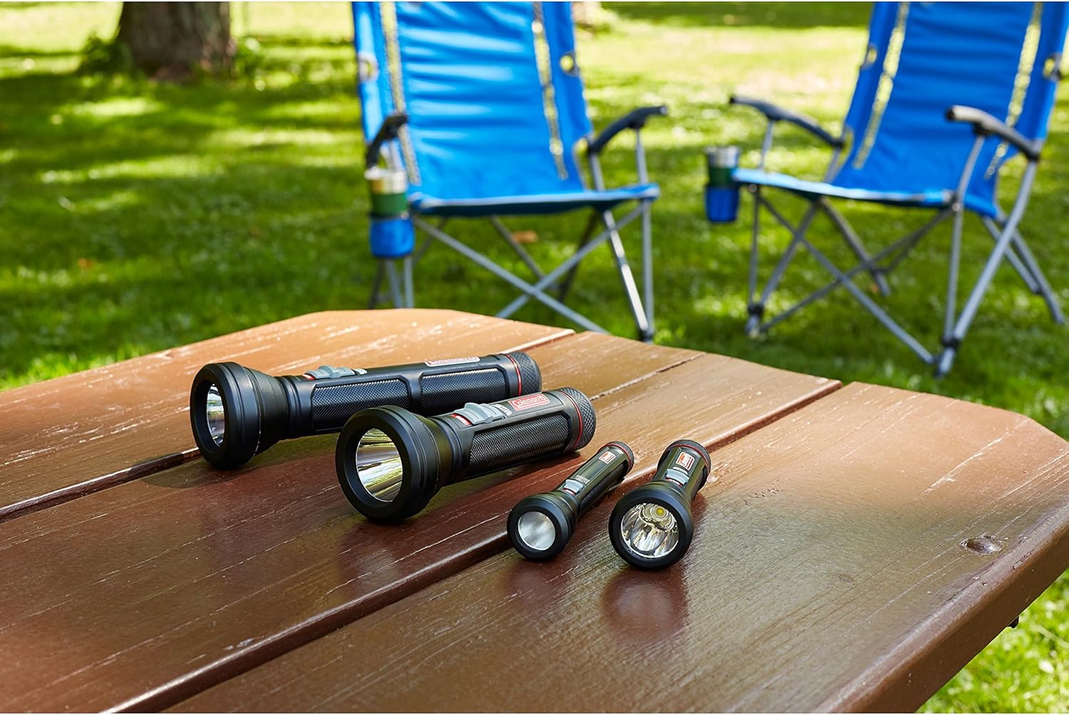 Coleman LED Flashlight with BatteryGuard Technology, Strong & Lightweight Water-Resistant Flashlight with Extra Drop Protection, Up to 25% More Battery Life than Traditional Flashlights