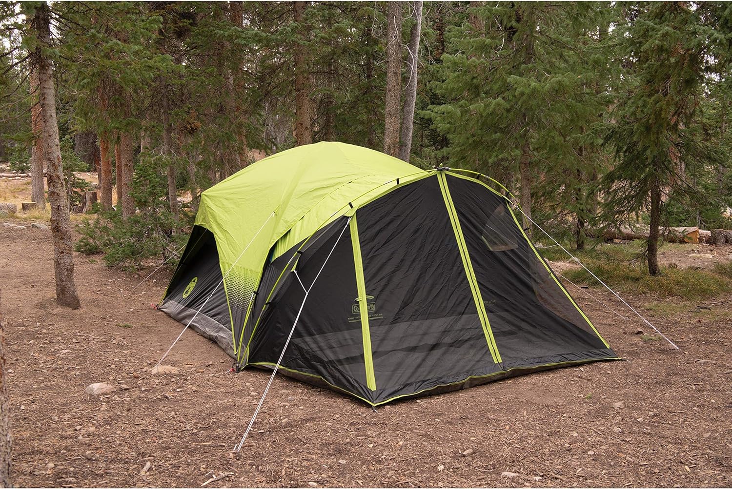 Coleman Carlsbad Dark Room Camping Tent with Screened Porch, 4/6 Person Tent Blocks 90% of Sunlight and Keeps Inside Cool, Weatherproof Tent with Easy Setup and Screened-In Porch
