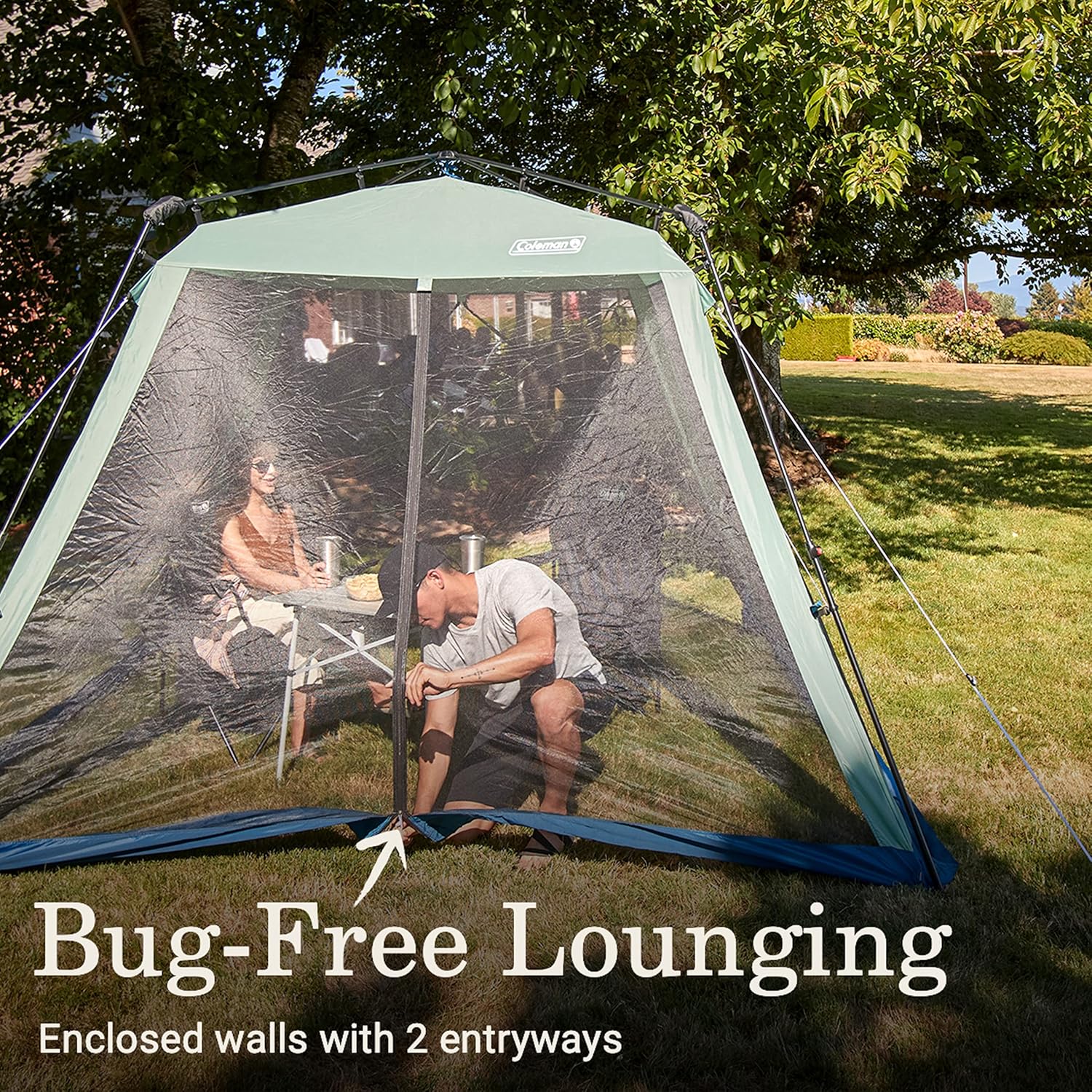 Coleman Skylodge Screened Canopy Tent with Instant Setup, 10x10/15x13ft Portable Screen Shelter with 1-Minute Setup for Bug-Free Lounging, Great for Picnic, Yard, Beach, Park, Camping, & More