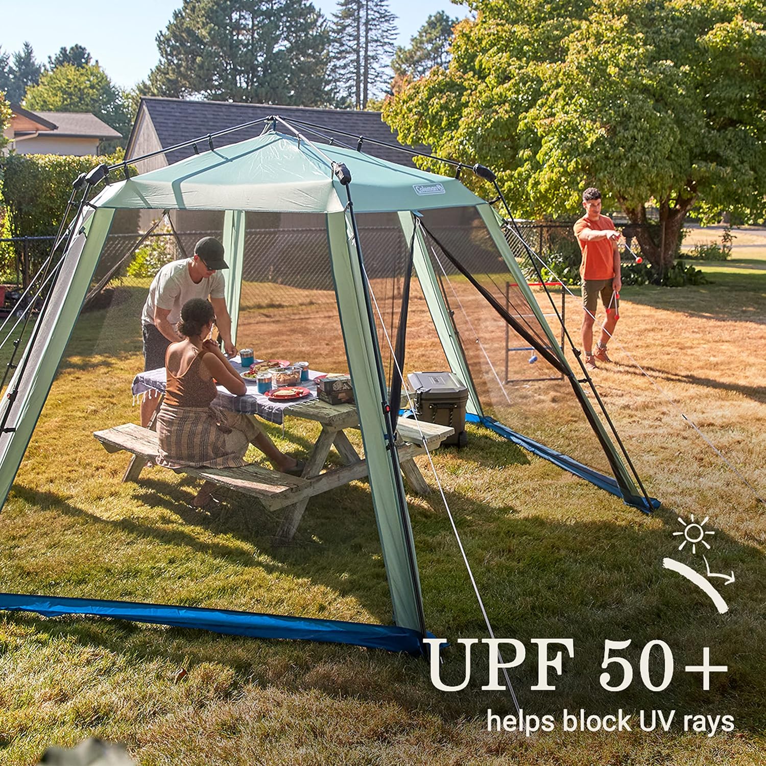 Coleman Skylodge Screened Canopy Tent with Instant Setup, 10x10/15x13ft Portable Screen Shelter with 1-Minute Setup for Bug-Free Lounging, Great for Picnic, Yard, Beach, Park, Camping, & More