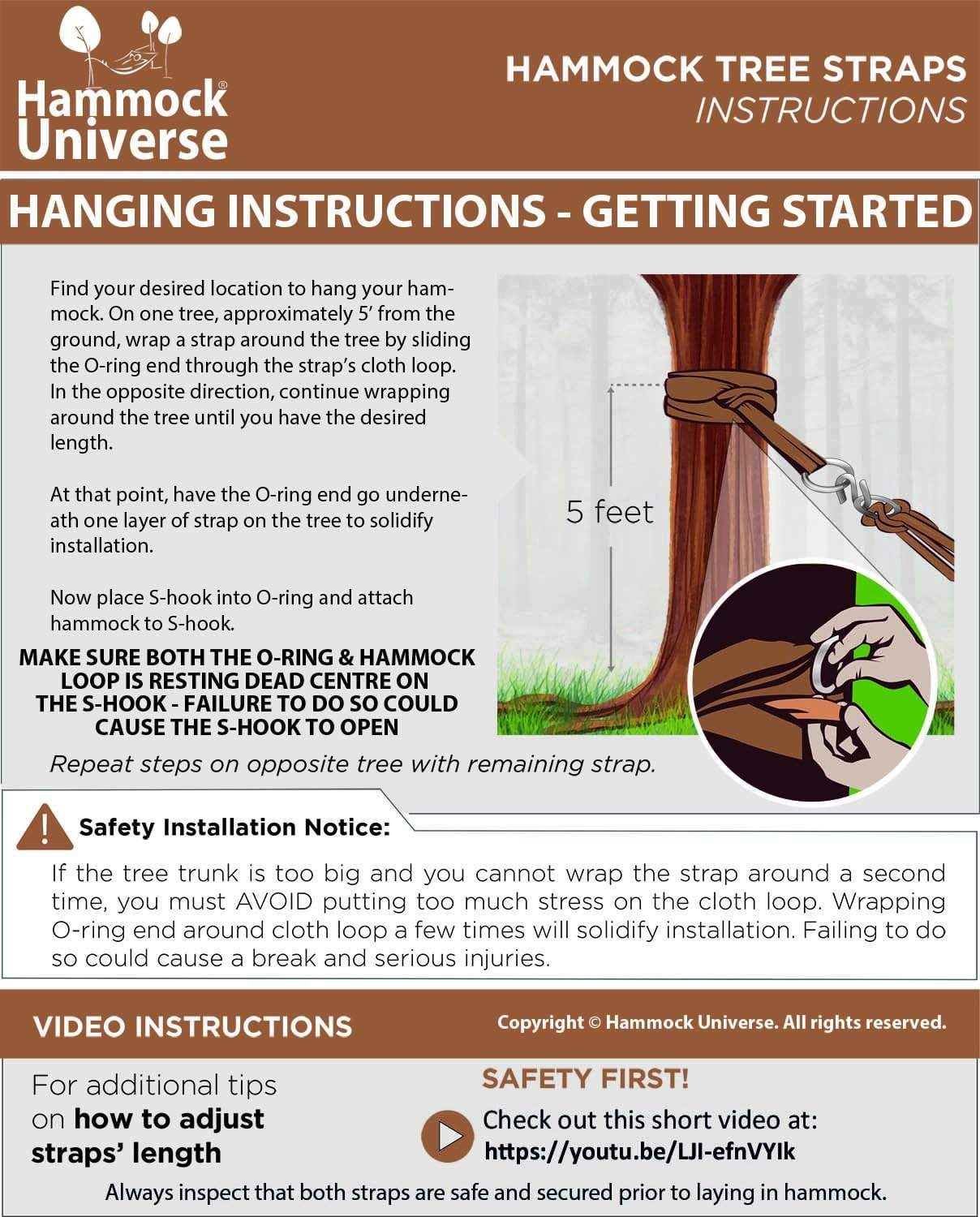 Eco-Friendly Hammock Tree Straps with Heavy Duty Carabiners