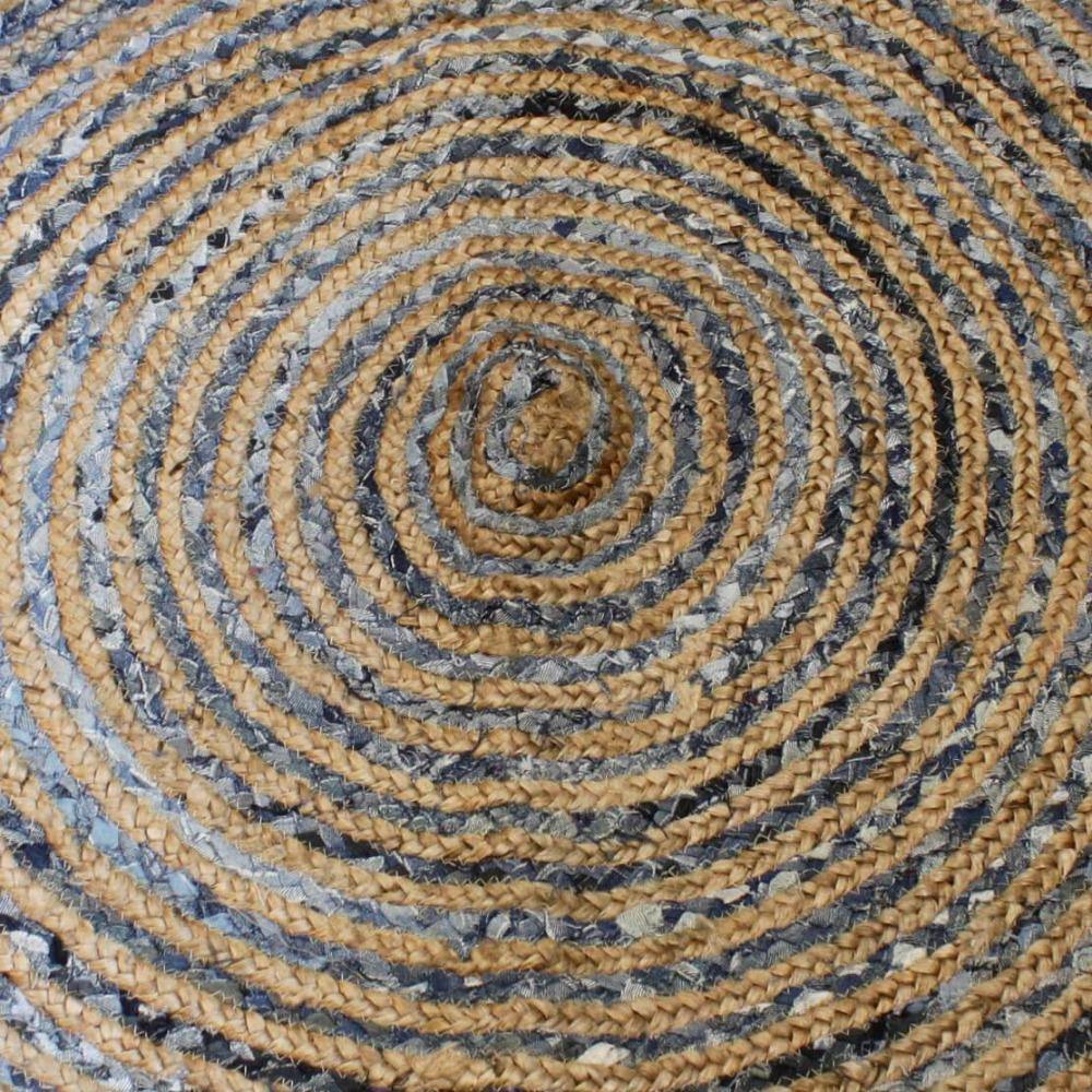 Round Jute and Recycled Soft Denim Rugs