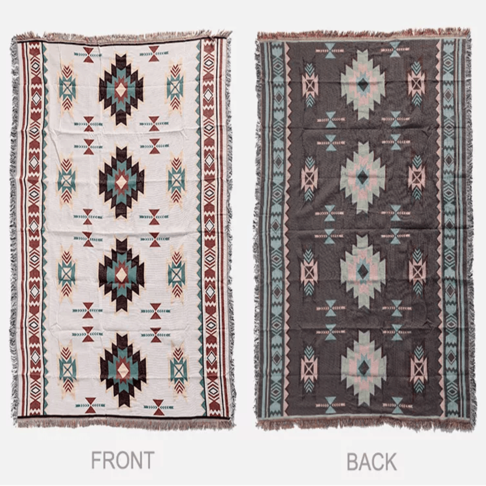 Bohemian Reversible Cotton Blanket